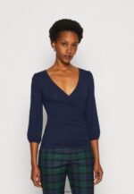 femmes top manches longues bleu foncé 006BT536 Anna Field