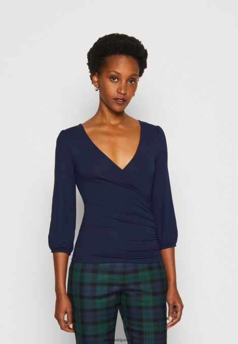 femmes_top_manches_longues_bleu_fonce_006bt536_anna_field.jpg femmes top manches longues bleu foncé 006BT536 Anna Field - Image 1