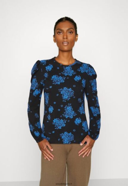 femmes top manches longues bleu foncé 006BT546 Anna Field