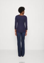 femmes top manches longues bleu foncé 006BT574 Anna Field - Image 3