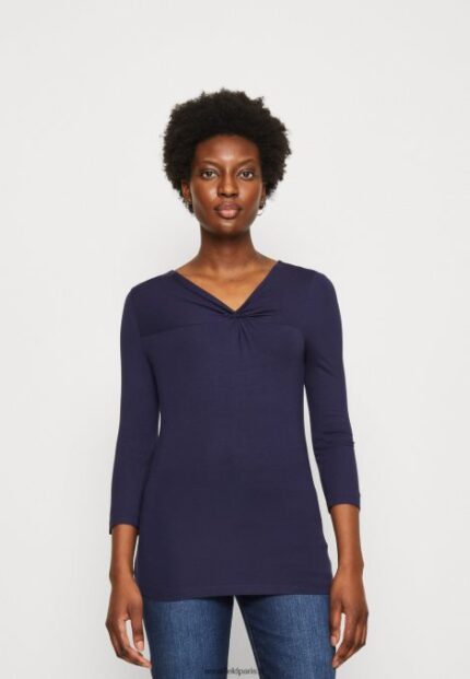 femmes top manches longues bleu foncé 006BT574 Anna Field