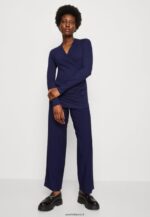 femmes top manches longues bleu foncé 006BT577 Anna Field - Image 4