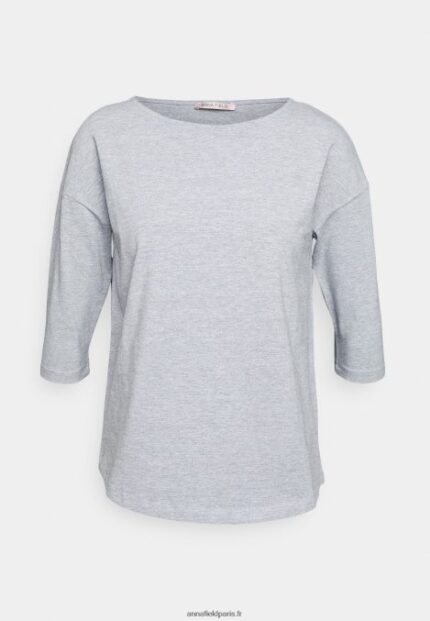 femmes top manches longues gris chiné 006BT544 Anna Field