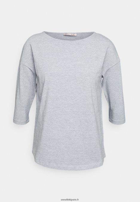 femmes_top_manches_longues_gris_chine_006bt544_anna_field.jpg femmes top manches longues gris chiné 006BT544 Anna Field - Image 1