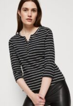 femmes top manches longues noir blanc 006BT531 Anna Field - Image 4