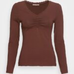 femmes top marron à manches longues 006BT565 Anna Field
