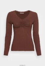 femmes top marron à manches longues 006BT565 Anna Field