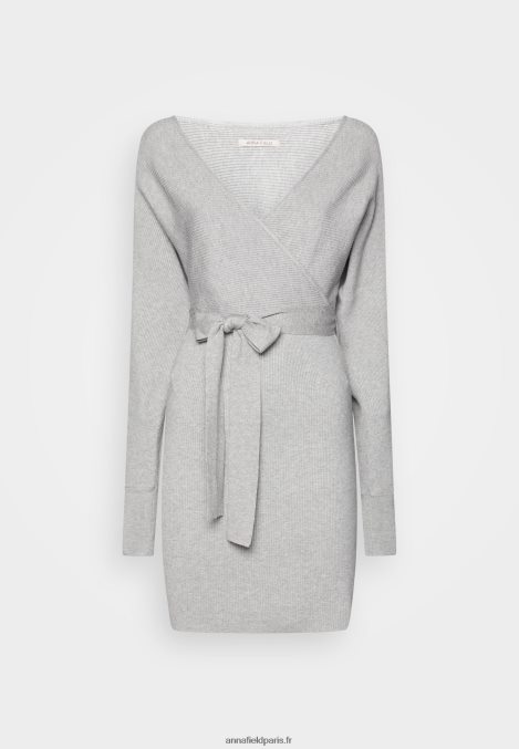 femmes_wrap_v_ausschnitt_mini_strickkleid_mit_grtel_robe_droite_gris_chine_006bt216_anna_field.jpg femmes wrap v ausschnitt mini strickkleid mit grtel robe droite gris chiné 006BT216 Anna Field - Image 1