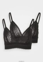 femmes 2pp greer dentelle bralette soutien-gorge triangle noir 006BT914 Anna Field - Image 4