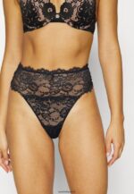 femmes 5pp string taille haute en dentelle noir 006BT969 Anna Field - Image 2
