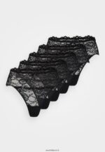 femmes 5pp string taille haute en dentelle noir 006BT969 Anna Field - Image 4