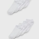 femmes 8 paires de chaussettes blanches 006BT1117 Anna Field