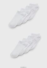 femmes 8 paires de chaussettes blanches 006BT1117 Anna Field