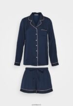 femmes amanda ensemble de pyjama court à manches longues bleu foncé 006BT1059 Anna Field - Image 5
