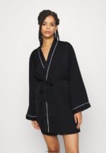 femmes amanda satin robe de chambre robe de chambre noir 006BT1088 Anna Field