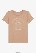 femmes apportez vos rêves à la vie t-shirt imprimé marron 006BT321 Anna Field - Image 5
