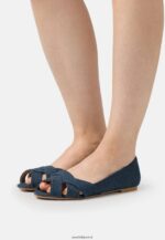 femmes ballerines à bout ouvert bleu 006BT2120 Anna Field