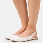 femmes ballerines à bride arrière blanches 006BT2181 Anna Field