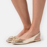 femmes ballerines à bride arrière dorées 006BT2185 Anna Field