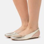 femmes ballerines à brides en cuir doré 006BT2182 Anna Field