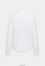femmes blouse basique avec poche blouse boutonnée blanc cassé 006BT668 Anna Field - Image 2