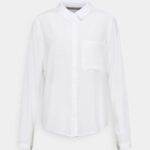 femmes blouse basique avec poche blouse boutonnée blanc cassé 006BT668 Anna Field