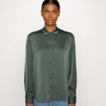 femmes blouse boutonnée olive 006BT681 Anna Field