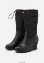 femmes botte d'hiver bottes compensées noir 006BT2253 Anna Field - Image 3