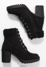 femmes botte d'hiver bottines à plateforme noir 006BT2044 Anna Field - Image 4