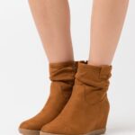 femmes botte d'hiver bottines compensées cognac 006BT2064 Anna Field