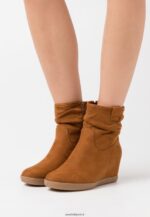 femmes botte d'hiver bottines compensées cognac 006BT2064 Anna Field