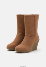femmes botte d'hiver bottines compensées cognac 006BT2065 Anna Field - Image 3