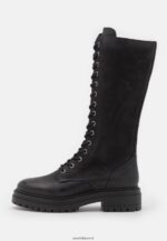 femmes bottes à lacets en cuir noir 006BT2224 Anna Field - Image 2