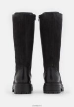 femmes bottes à lacets en cuir noir 006BT2224 Anna Field - Image 4