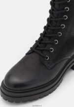 femmes bottes à lacets en cuir noir 006BT2224 Anna Field - Image 6