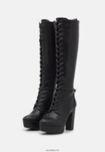 femmes bottes à lacets noires 006BT2223 Anna Field - Image 3