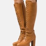 femmes bottines à lacets cognac 006BT2221 Anna Field
