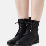 femmes bottines à lacets noires 006BT2016 Anna Field