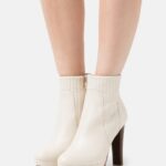 femmes bottines à plateforme blanc cassé 006BT2058 Anna Field