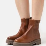femmes bottines plateforme cuir cognac 006BT2056 Anna Field