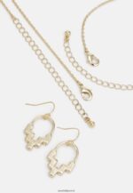 femmes boucles d'oreilles serties dorées 006BT2653 Anna Field - Image 2