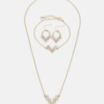 femmes boucles d'oreilles serties dorées 006BT2653 Anna Field