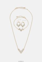 femmes boucles d'oreilles serties dorées 006BT2653 Anna Field