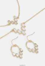 femmes boucles d'oreilles serties dorées 006BT2653 Anna Field - Image 3