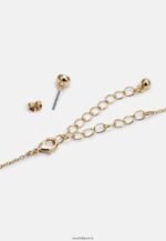 femmes boucles d'oreilles serties dorées 006BT2655 Anna Field - Image 2
