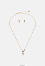 femmes boucles d'oreilles serties dorées 006BT2655 Anna Field