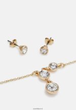 femmes boucles d'oreilles serties dorées 006BT2655 Anna Field - Image 3