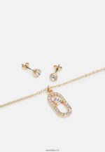 femmes boucles d'oreilles serties dorées 006BT2656 Anna Field - Image 3
