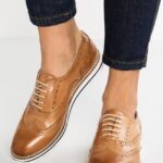 femmes chaussures à lacets casual en cuir cognac 006BT1849 Anna Field