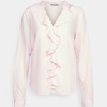 femmes chemisier à volant frontal chemisier rose 006BT684 Anna Field